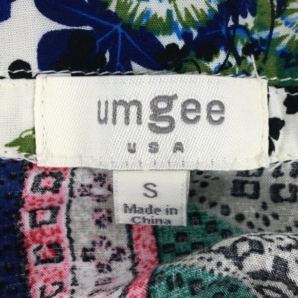 Umgee Womens Top Small Floral Tunic Babydoll Blouse Rayon Buttons Flowy Boho - Picture 2 of 14